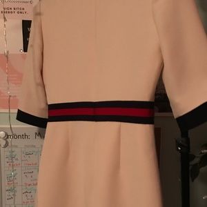 Gucci Women's Natural Grosgrain-trimmed Wool And Silk-blend Mini Dress